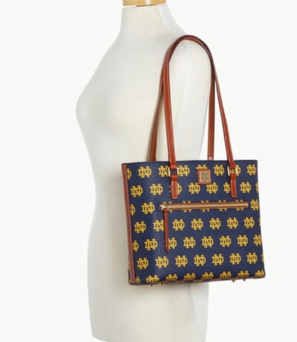 Purple Dooney And Bourke NCAA Notre Dame Women's Shopper Bag | 41FDNPCUY