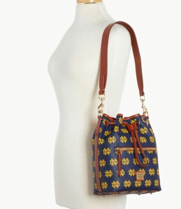 Purple Dooney And Bourke NCAA Notre Dame Women's Shoulder Bags | 95UHRFJMW