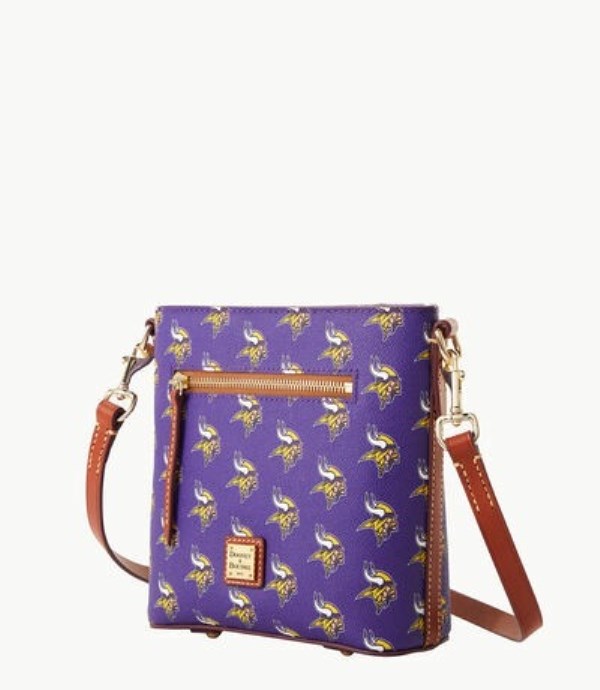 Purple Dooney And Bourke NFL Vikings Small Zip Women's Crossbody Bags | 73SQLWDIU