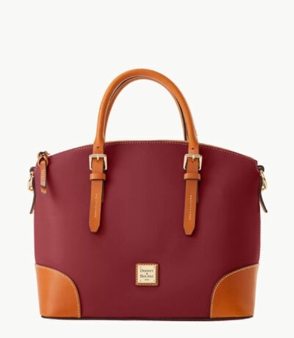 Purple Dooney And Bourke Wexford Leather Domed Women\'s Satchel Bags | 25VAWYLMS