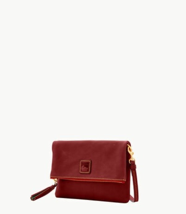 Red Dooney And Bourke Florentine Foldover Zip Women's Crossbody Bags | 98BUACFYW