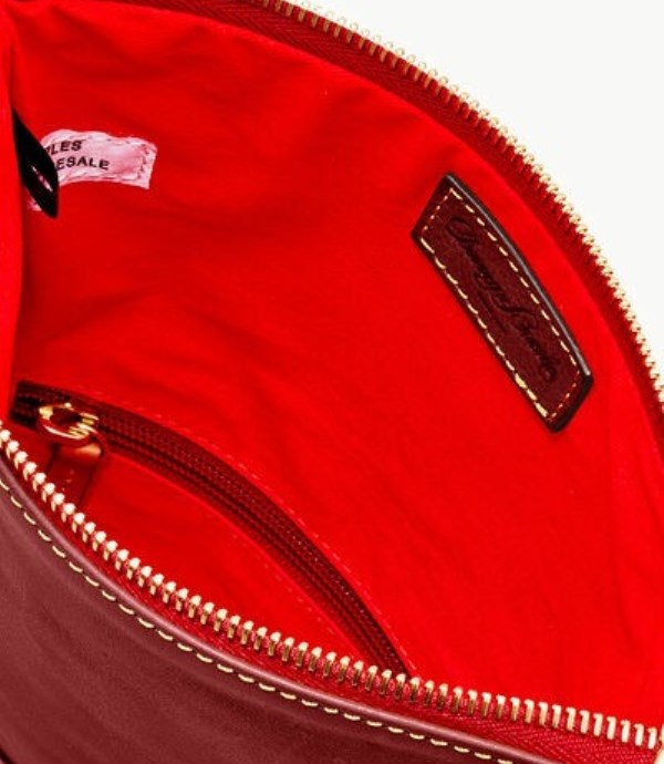 Red Dooney And Bourke Florentine Foldover Zip Women's Crossbody Bags | 98BUACFYW