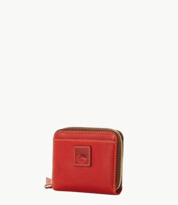 Red Dooney And Bourke Florentine Small Zip Around Women's Wallets | 67NTMPBRQ