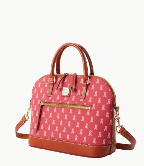 Red Dooney And Bourke MLB Angels Domed Zip Women's Satchel Bags | 37RGCYJHQ