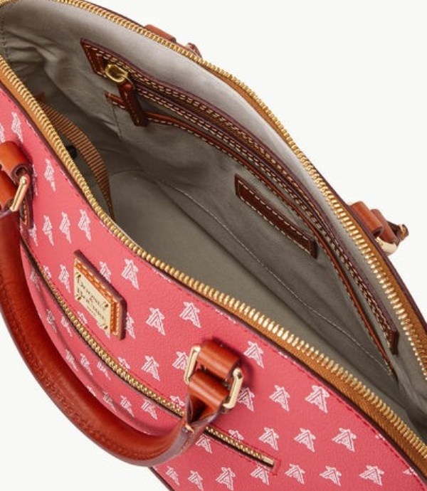 Red Dooney And Bourke MLB Angels Domed Zip Women's Satchel Bags | 37RGCYJHQ