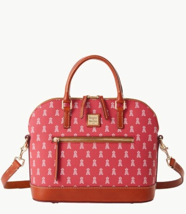 Red Dooney And Bourke MLB Angels Domed Zip Women\'s Satchel Bags | 37RGCYJHQ