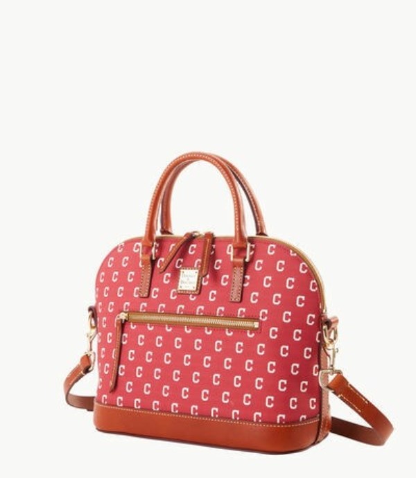 Red Dooney And Bourke MLB Indians Domed Zip Women's Satchel Bags | 06COKDFBV