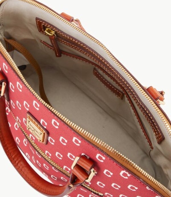 Red Dooney And Bourke MLB Indians Domed Zip Women's Satchel Bags | 06COKDFBV