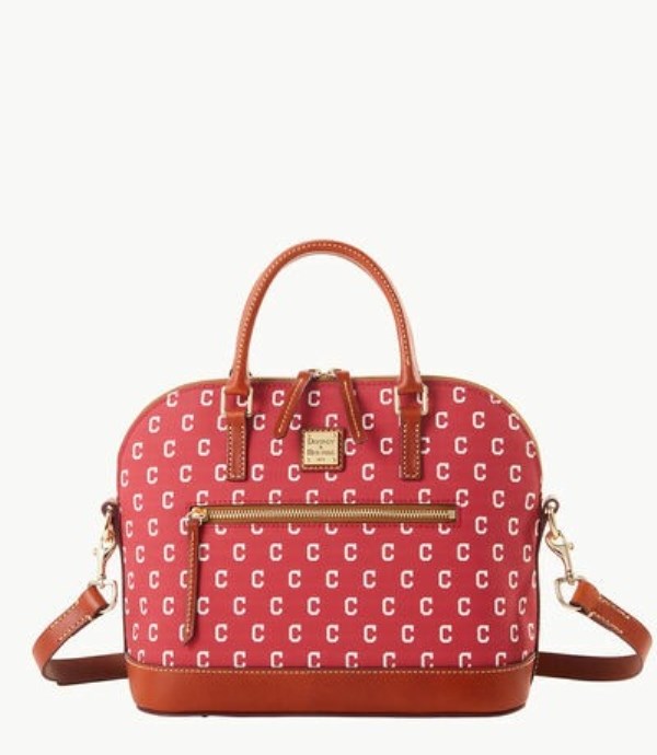 Red Dooney And Bourke MLB Indians Domed Zip Women\'s Satchel Bags | 06COKDFBV