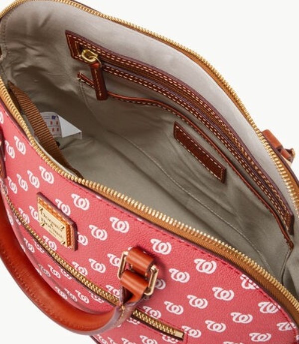 Red Dooney And Bourke MLB Nationals Domed Zip Women's Satchel Bags | 86OWYMHZD