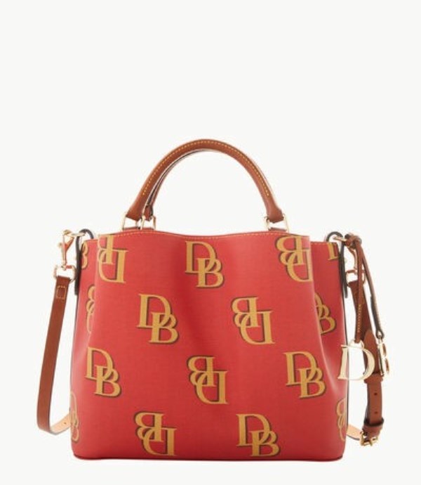 Red Dooney And Bourke Monogram Small Brenna Women\'s Satchel Bags | 45KQRHYVA