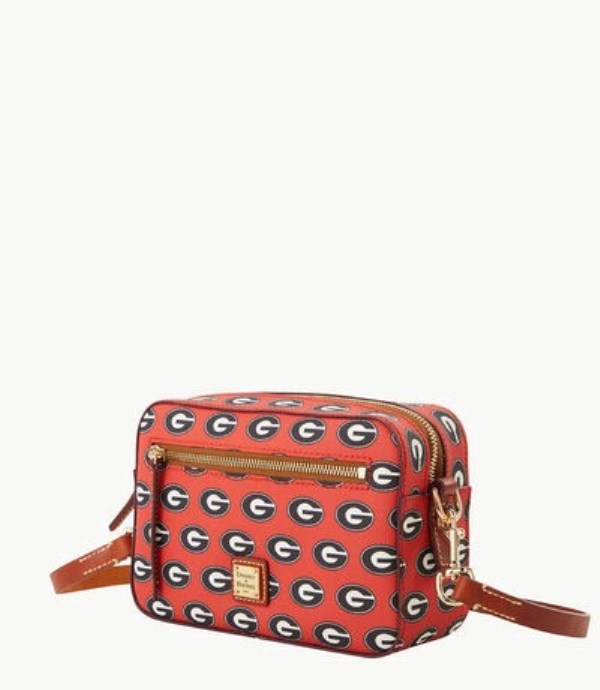 Red Dooney And Bourke NCAA University Of Georgia Camera Zip Women's Crossbody Bags | 15CMDIXSL