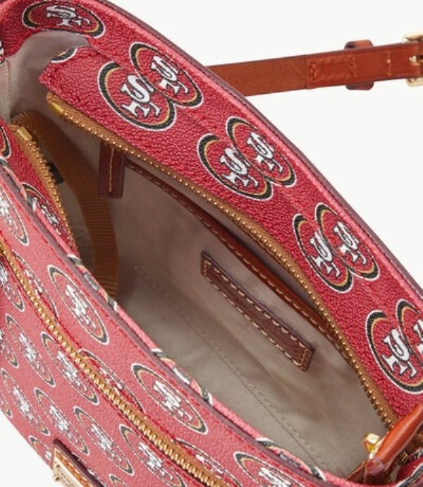 Red Dooney And Bourke NFL 49ers Small Zip Women's Crossbody Bags | 50NZUEQSV