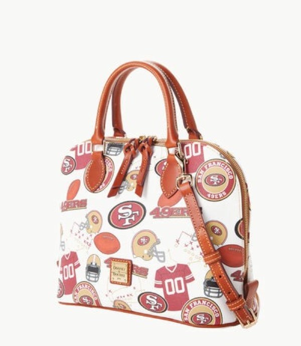 Red Dooney And Bourke NFL 49ers Zip Zip Women's Satchel Bags | 15NEQOYRU