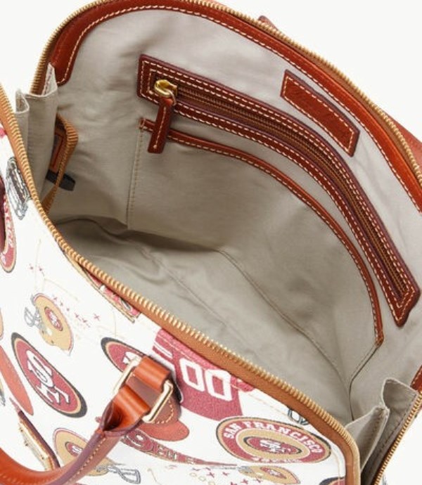 Red Dooney And Bourke NFL 49ers Zip Zip Women's Satchel Bags | 15NEQOYRU