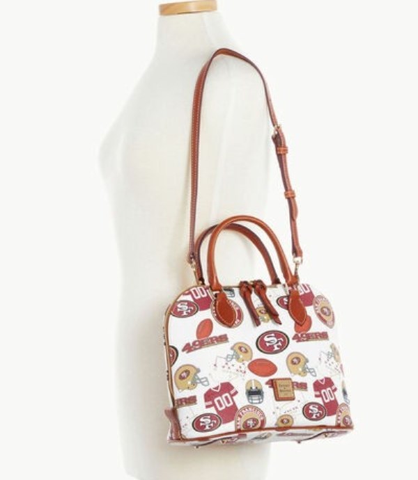 Red Dooney And Bourke NFL 49ers Zip Zip Women's Satchel Bags | 15NEQOYRU