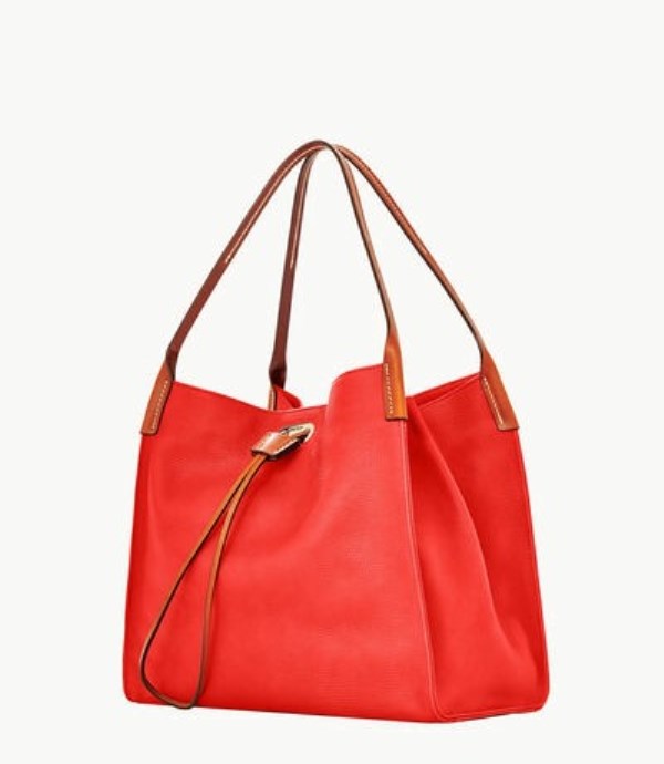 Red Dooney And Bourke Oncour Roux Pebble Full Up Women's Shoulder Bags | 72DQZYHXJ