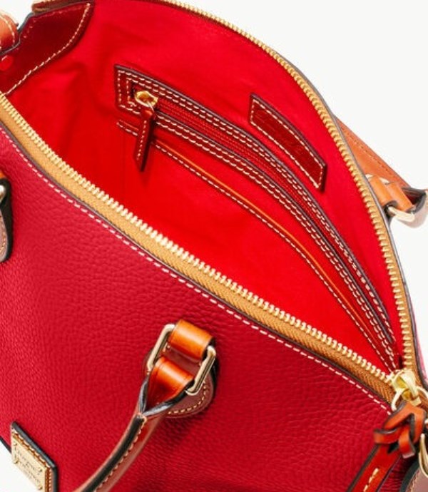 Red Dooney And Bourke Pebble Grain Darcy Women's Satchel Bags | 82QVALSYC