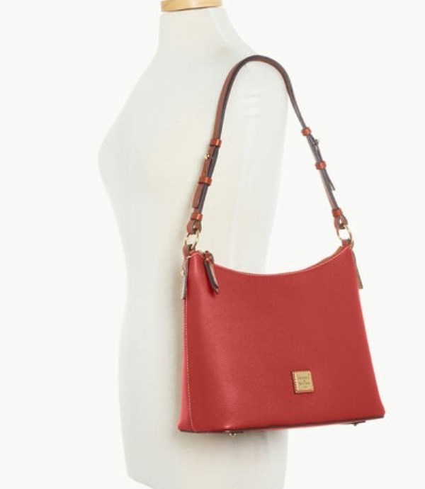 Red Dooney And Bourke Pebble Grain Women's Hobo Bag | 10JWZVBLO