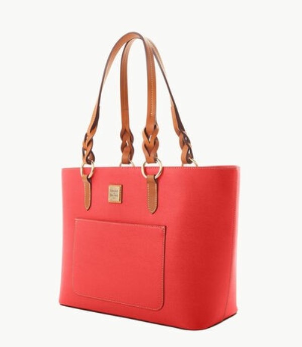 Red Dooney And Bourke Saffiano Tammy Women's Tote Bags | 45LWBAYVC