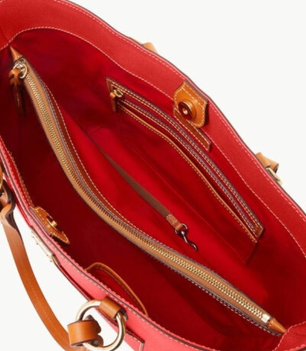 Red Dooney And Bourke Saffiano Tammy Women's Tote Bags | 45LWBAYVC