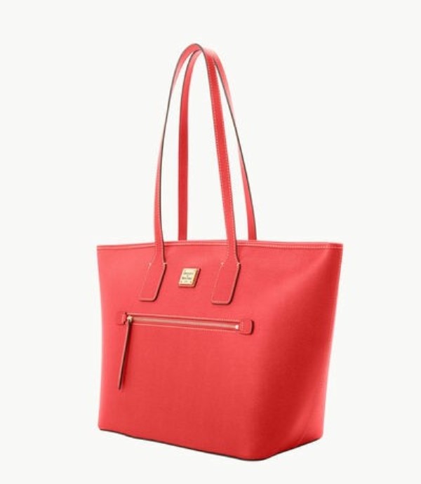 Red Dooney And Bourke Saffiano Women's Tote Bags | 94BAZGNFC