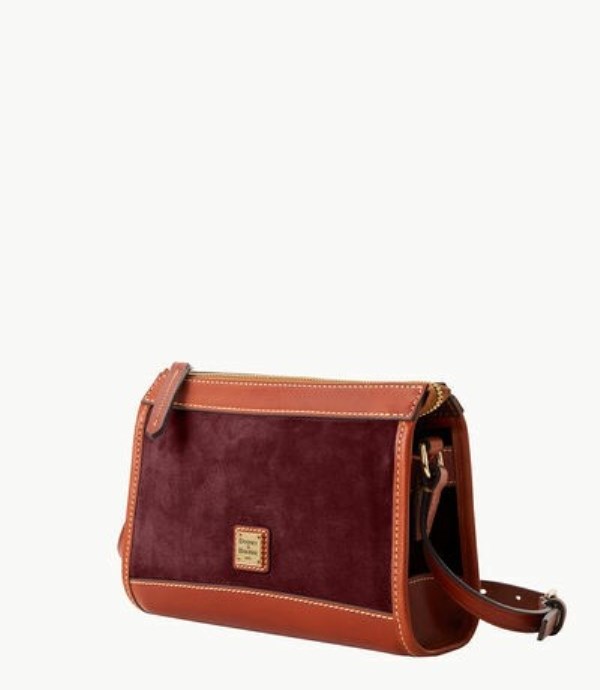 Red Dooney And Bourke Suede Zip Women's Crossbody Bags | 46AXJNCVL