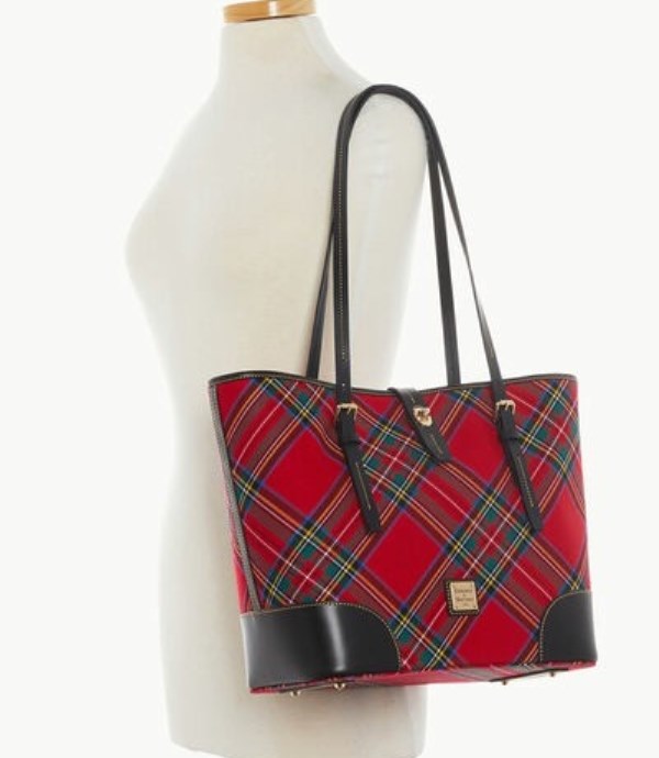 Red Dooney And Bourke Tartan Dover Women's Tote Bags | 42XTRKGJM