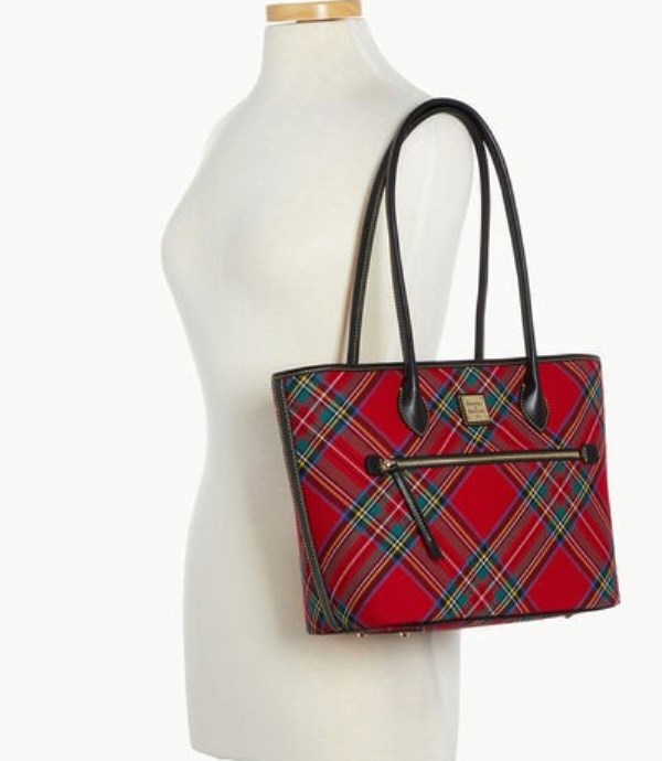 Red Dooney And Bourke Tartan Women's Tote Bags | 48YARITFU