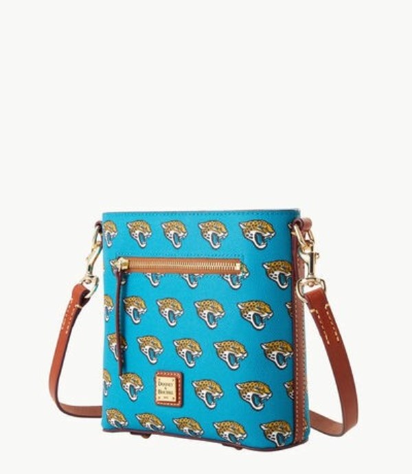 Turquoise Dooney And Bourke NFL Jaguars Small Zip Women's Crossbody Bags | 27HSGXMCZ