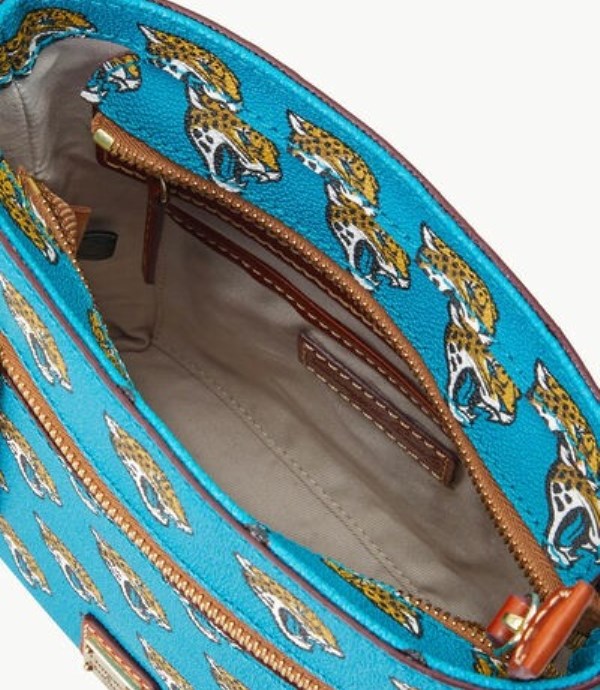 Turquoise Dooney And Bourke NFL Jaguars Small Zip Women's Crossbody Bags | 27HSGXMCZ