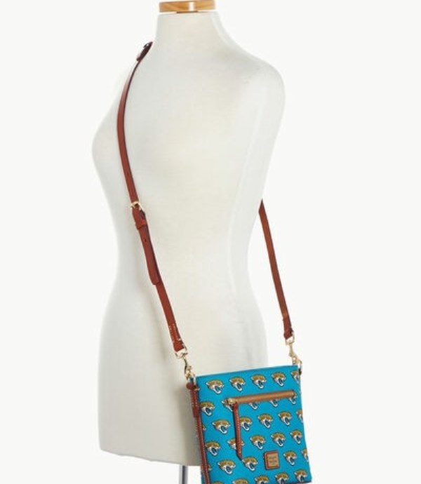 Turquoise Dooney And Bourke NFL Jaguars Small Zip Women's Crossbody Bags | 27HSGXMCZ