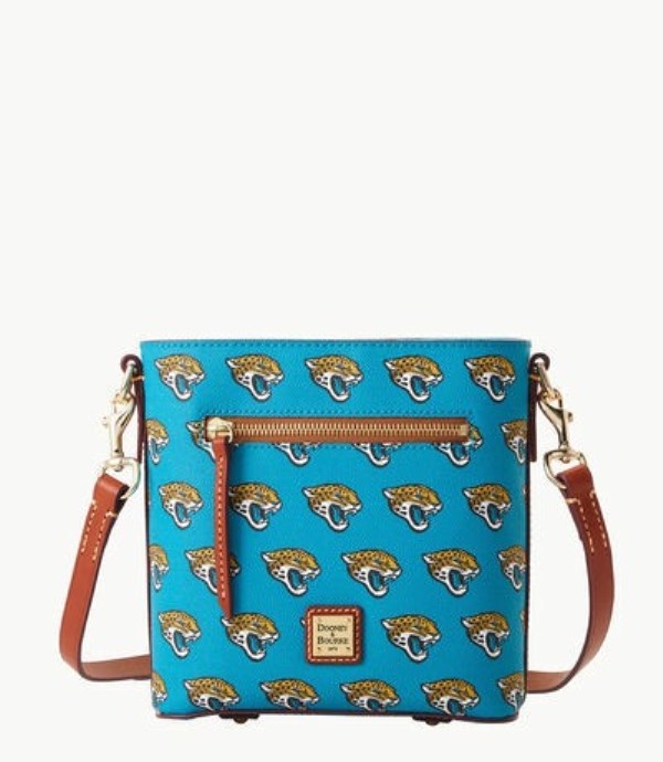 Turquoise Dooney And Bourke NFL Jaguars Small Zip Women\'s Crossbody Bags | 27HSGXMCZ