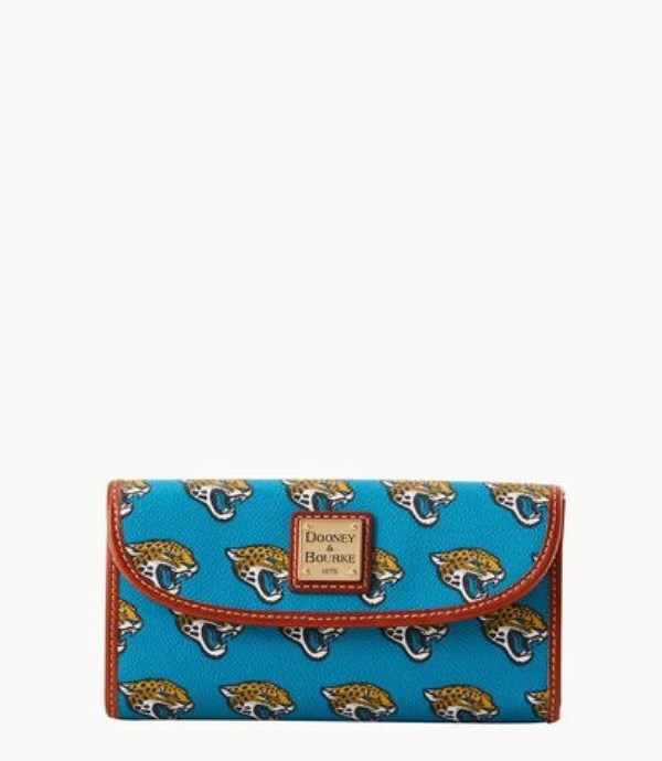 Turquoise Dooney And Bourke NFL Jaguars Continental Women\'s Clutch Bag | 93WFZROPS