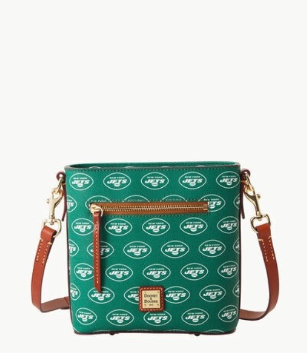 Turquoise Dooney And Bourke NFL Jets Small Zip Women\'s Crossbody Bags | 06TCLXWJQ