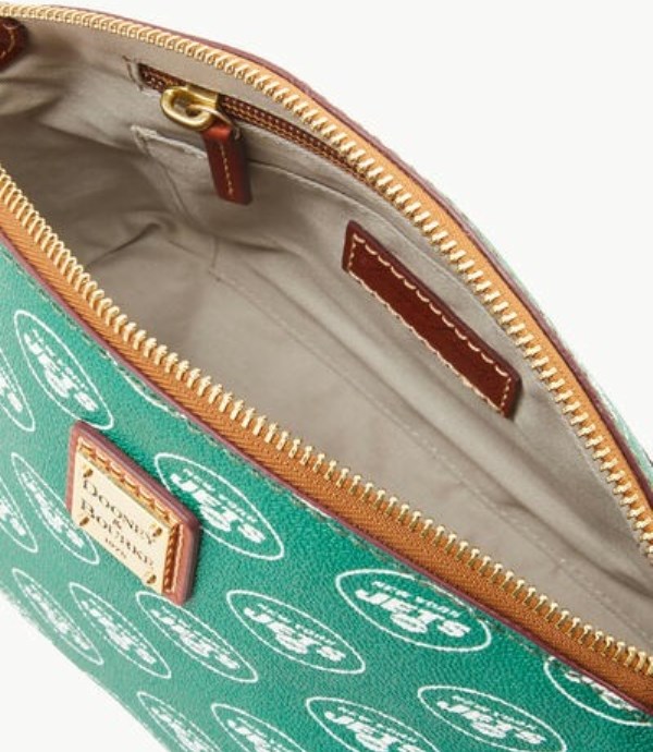 Turquoise Dooney And Bourke NFL Jets Suki Women's Crossbody Bags | 79WJFTNUE