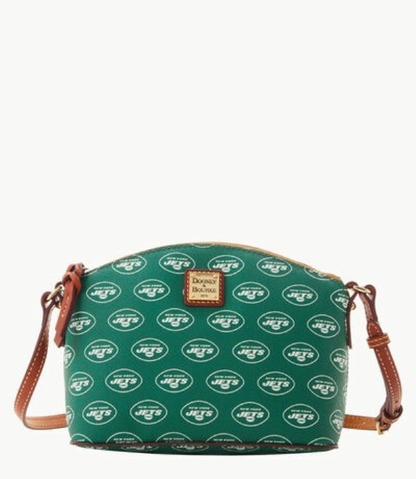 Turquoise Dooney And Bourke NFL Jets Suki Women\'s Crossbody Bags | 79WJFTNUE