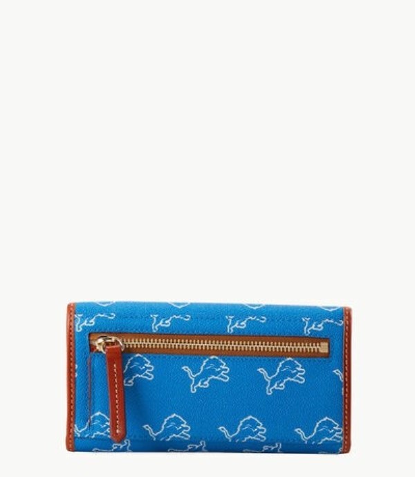 Turquoise Dooney And Bourke NFL Lions Continental Women's Clutch Bag | 85NMZKSRP