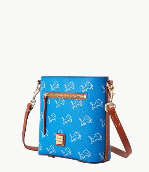 Turquoise Dooney And Bourke NFL Lions Small Zip Women's Crossbody Bags | 13FHWCVPY