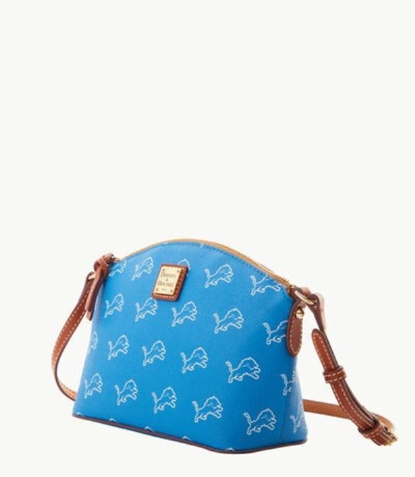 Turquoise Dooney And Bourke NFL Lions Suki Women's Crossbody Bags | 01XJGSLWM