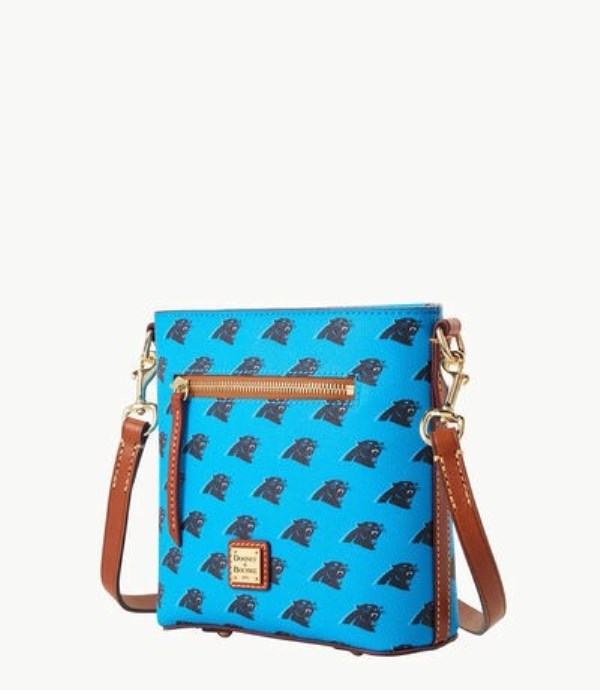 Turquoise Dooney And Bourke NFL Panthers Small Zip Women's Crossbody Bags | 25NGAQLVI