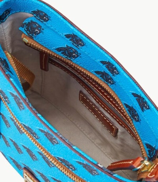 Turquoise Dooney And Bourke NFL Panthers Small Zip Women's Crossbody Bags | 25NGAQLVI