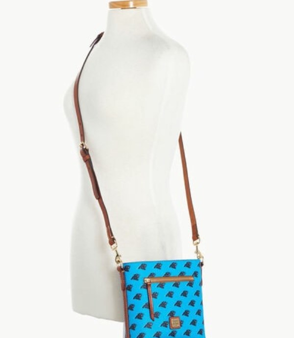 Turquoise Dooney And Bourke NFL Panthers Small Zip Women's Crossbody Bags | 25NGAQLVI