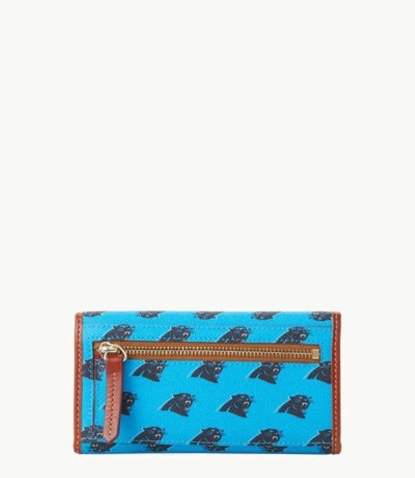 Turquoise Dooney And Bourke NFL Panthers Continental Women's Clutch Bag | 83KVSMDLF