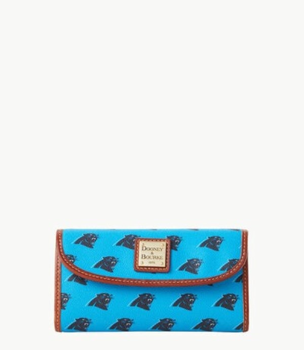 Turquoise Dooney And Bourke NFL Panthers Continental Women\'s Clutch Bag | 83KVSMDLF