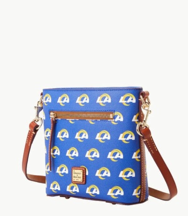 Turquoise Dooney And Bourke NFL Rams Small Zip Women's Crossbody Bags | 39HZDPMKS