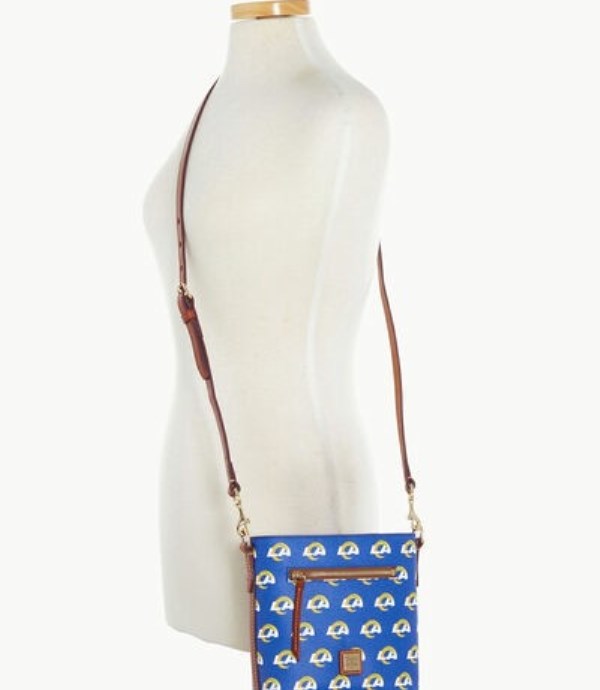 Turquoise Dooney And Bourke NFL Rams Small Zip Women's Crossbody Bags | 39HZDPMKS