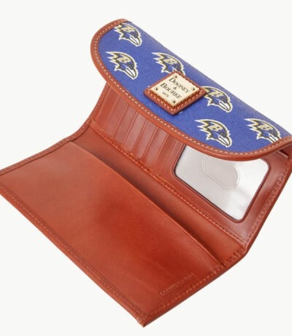 Turquoise Dooney And Bourke NFL Ravens Continental Women's Wallets | 98WXURNTO