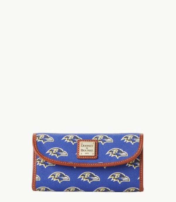 Turquoise Dooney And Bourke NFL Ravens Continental Women\'s Wallets | 98WXURNTO