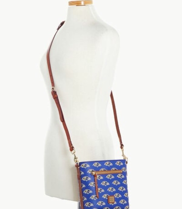 Turquoise Dooney And Bourke NFL Ravens Small Zip Women's Crossbody Bags | 14CBYFVNL